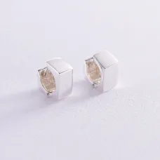 Серьги Риск в серебре 122783 Оникс
