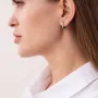 Серьги Сердечки в белом золоте с07422 Оникс
