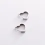 Серьги Сердечки в белом золоте с07422 Оникс