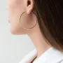 Серьги - кольца в красном золоте (4.6 см) с01880 Оникс