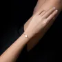 Золотий жіночий браслет Конюшина б02735 Онікс 19