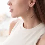 Серьги - кольца в красном золоте (6.3 см) с01882 Оникс
