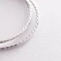 Серьги - кольца в белом золоте (4.6 см) с07142 Оникс