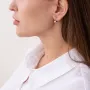 Золоті сережки-підвіски з фіанітами.