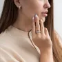 Серьги в красном золоте с фианитами с04522 Оникс