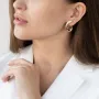 Золотые серьги Капельки с05809 Оникс