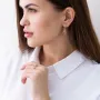 Золоті сережки з фіанітами.