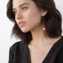 Серьги Монетки из красного золота с06398 Оникс