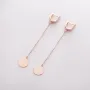 Серьги Монетки из красного золота с06398 Оникс