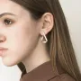 Золоті сережки з фіанітами.