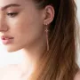 Серьги Клевер в красном золоте с06872 Оникс