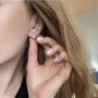 Золоті сережки з фіанітами.