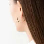 Сережки - каблучки в жовтому золоті (2.9 см) с07110 Онікс