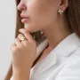 Серьги Клевер в красном золоте с06597 Оникс