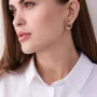 Золоті сережки з фіанітами.
