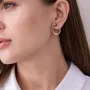Золоті сережки з фіанітами.