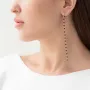 Висячие золотые серьги (черные фианиты) с06882 Оникс