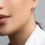 Серьги Сердечки в желтом золоте с07103 Оникс
