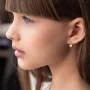 Золоті сережки з фіанітами.