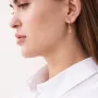 Золоті сережки-підвіски з фіанітами.