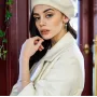Золоті сережки-підвіски з фіанітами.