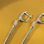 Золоті сережки Сірники (фіаніт) с06280 Онікс