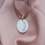 Срібний кулон Квіточки 133045колір Онікс