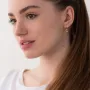 Золотые серьги Сердечки с06864 Оникс