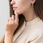 Золоті сережки з фіанітами.