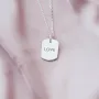 Срібний кулон LOVE 133039l Онікс
