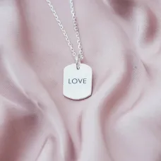 Серебряный кулон LOVE 133039l Оникс