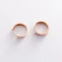 Серьги - кольца в красном золоте с07100 Оникс