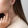 Золоті сережки з фіанітами.