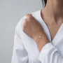 Золотий браслет з фіанітом.
