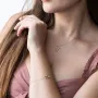 Золотий браслет з фіанітами.