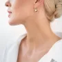 Золотые серьги-кольца Клевера (черные фианиты) с06706ч Оникс