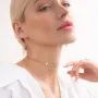 Золотые серьги-протяжки с крестиками с05558 Оникс