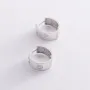 Серьги - кольца Love в белом золоте с07313 Оникс