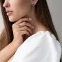 Золоті сережки з фіанітами.