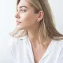Золоті сережки з фіанітами.