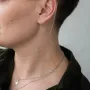 Срібна сережка - каффа Свобода 122739 Онікс