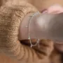 Золотий браслет з фіанітами.