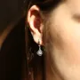 Золоті сережки з фіанітами.