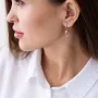 Сережки Пантери у червоному золоті (фіаніти) с07470 Онікс