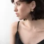 Золоті сережки з фіанітами.
