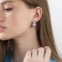 Серьги с фианитами Клевер 122069 Оникс