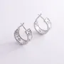 Серьги с фианитами Клевер 122069 Оникс