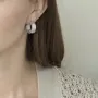 Серьги с фианитами Клевер 122069 Оникс