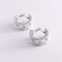 Серьги с фианитами Клевер 122069 Оникс