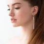 Висячие серьги в белом золоте с06880 Оникс